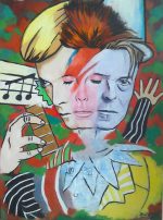 David Bowie in the Style of Picasso - Oil on canvas (private collection)