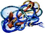 Anchor and Ropes - water media.