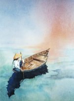 On the Li River, Hoi An. watercolour