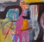 Moving Through Colour. print / acrylic paint