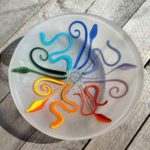 Spinnaker Glass Rainbow Fused Glass Bowl
