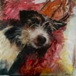 Roxy the Dog commission, 60 x 80cm oil on canvas