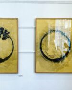 Encircle Works on Japanese paper, made with ink and a foraged tool.