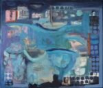 Deep Blue . Mixed Medium