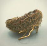 Chaffinch Nest Sculpture made with repurposed electrical wire