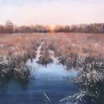 Setting sun. December. Lopham Fen