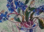 Blue Hyacinths - Mixed Media