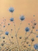 Indian Globe Thistle oil on panel 25x20cm