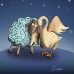 Goose sheep love - digital