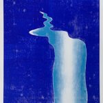 'Frozen Gulfosse' 2023 Woodcut