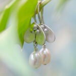 Helenic silver and pearl earrings