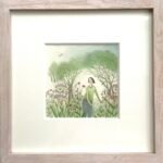 'Down the garden' watercolour painting