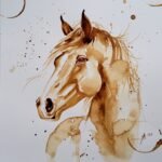 Horse. Coffee painting