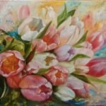 Tulips. Oil