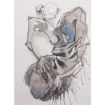 Ink and watercolour on paper