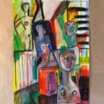 Setting up the still life