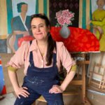Studio portrait with work in progress