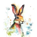 Whimsical Hare in Bloom