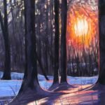 Warm Forest 8 x 6" soft pastel on pastelmat