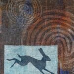 ‘Hare and Labyrinths’, print on fabric