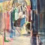 The Annunciation 300x500mm acrylic over oil framed