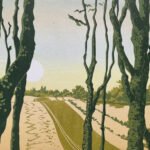 Landscape through trees Landscape through trees