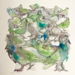 Coats of Many Colours, ink on paper