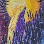 Moon Gazing Hare Yellow