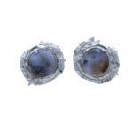 Rock pool jasper silver earrings