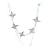 Hand formed silver flower necklace