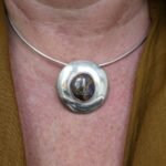 Boulder opal silver pendant