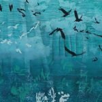 Sarah Abercrombie_Wind Whispers II_Woodcut and Collagraph Print_Detail Sarah Abercrombie_Wind Whispers II_Woodcut and Collagraph Print_Detail