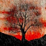 The Sycamore Gap Ink in texture