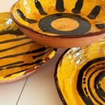 Large slip-decorated platters Large slip-decorated platters