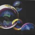 Coloured pencil bubbles