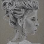 New hairstyle in white and black charcoal