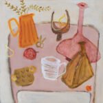 Daring Do: Acrylic & mixed media wood panel framed 40cm x 40cm