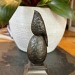 Little Bird on Egg, bronze resin