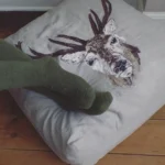 Embroidered Stag floor cushion