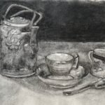Tea for One, charcoal