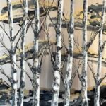 Iridescent Afternoon 60cm x 60cm ink on aluminium