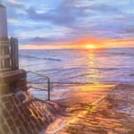 Robin Hood's Bay 10 x 10" soft pastel