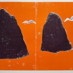 'Warm Tam Coc' woodcut 2025 22.5 x 30