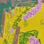 foxglove lino print foxglove lino print