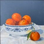 Satsumas in a White Bowl