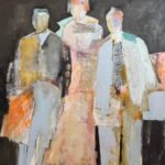 'With you I feel tall' Acrylic on canvas 100x100cms